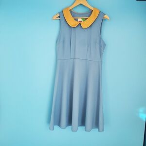 VINTAGE Forever 21 Midi Dress Large Blue Sleeveless